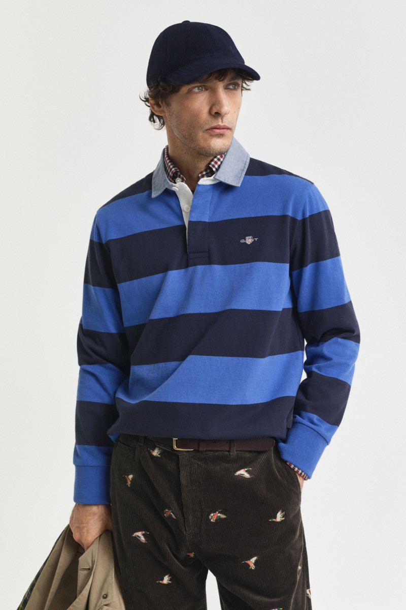E-shop POLOKOŠILE GANT REG CHAMBRAY STRIPE HEAVY RUGGER RICH BLUE