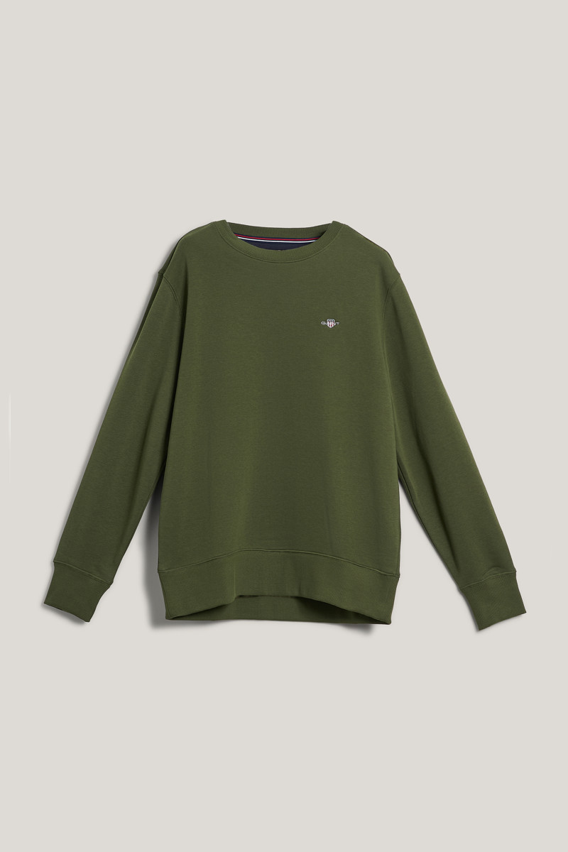 MIKINA GANT REG SHIELD C-NECK SWEAT COUNTRY GREEN