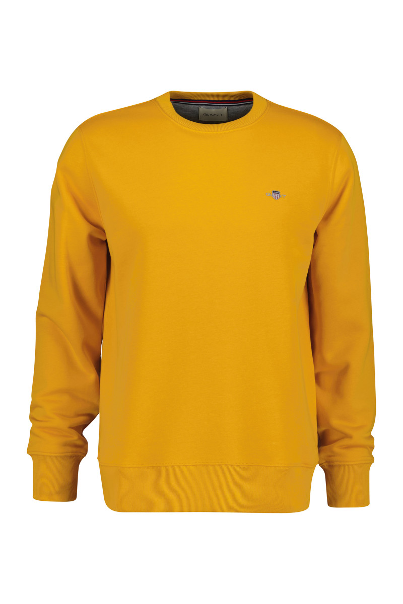 E-shop MIKINA GANT REG SHIELD C-NECK SWEAT YELLOW LICHEN