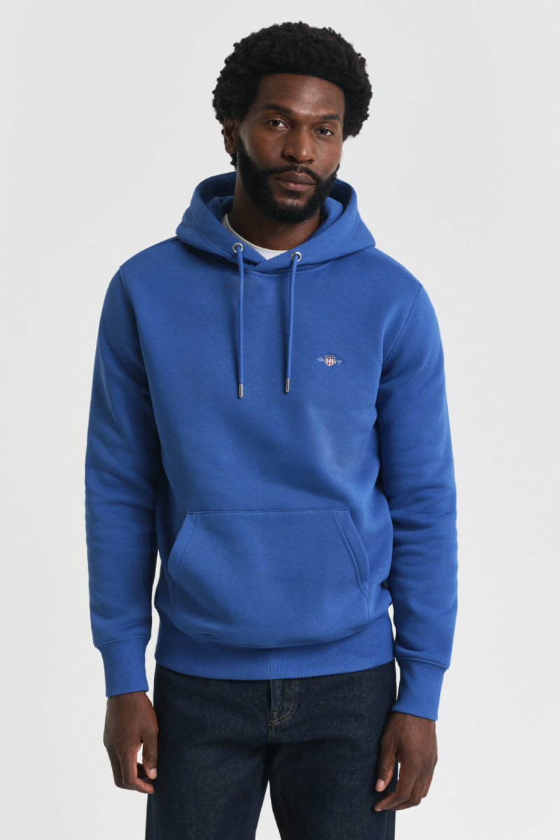 E-shop MIKINA GANT REG SHIELD HOODIE RICH BLUE