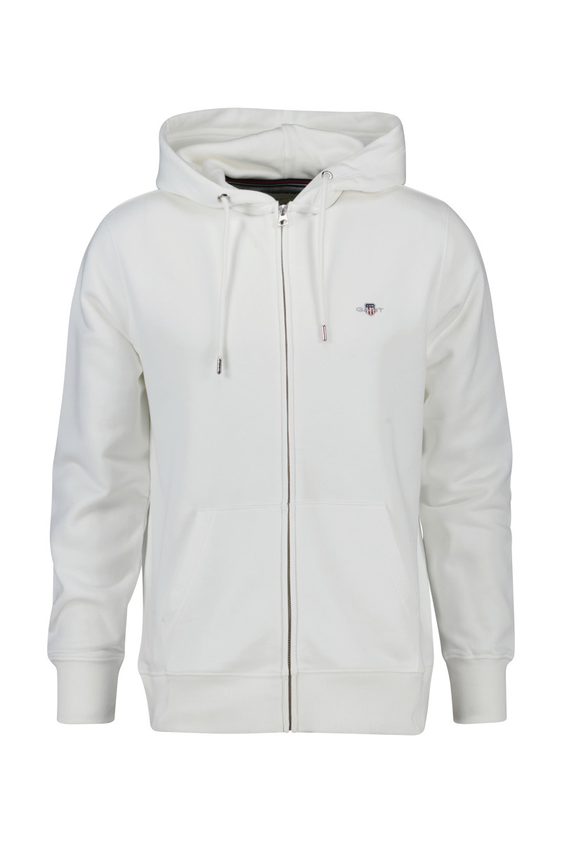 MIKINA GANT REG SHIELD FULL ZIP HOODIE EGGSHELL
