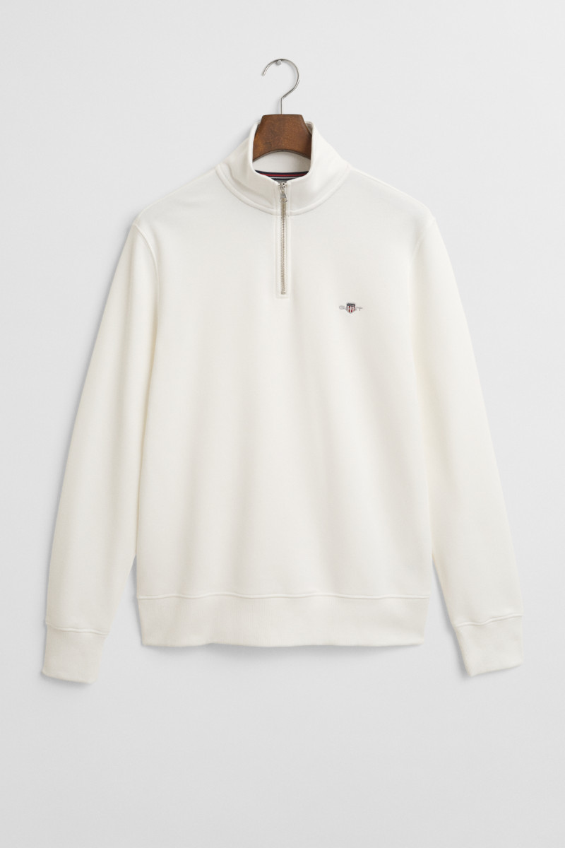 E-shop MIKINA GANT REG SHIELD HALF ZIP SWEAT EGGSHELL