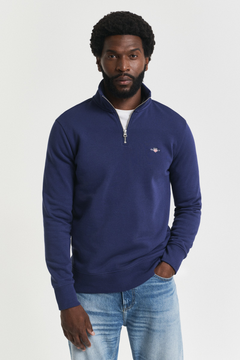 E-shop MIKINA GANT REG SHIELD HALF ZIP SWEAT PERSIAN BLUE