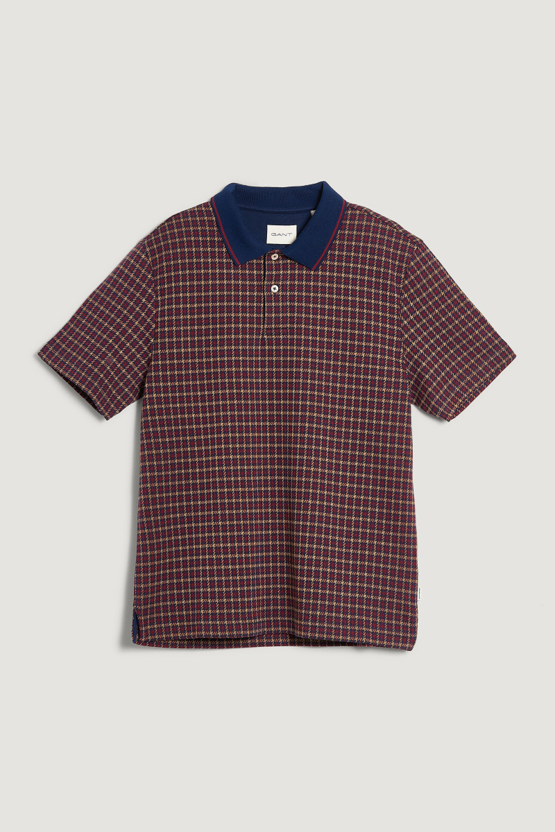 E-shop POLOKOŠILE GANT JACQUARD SS POLO DK. SAND MELANGE