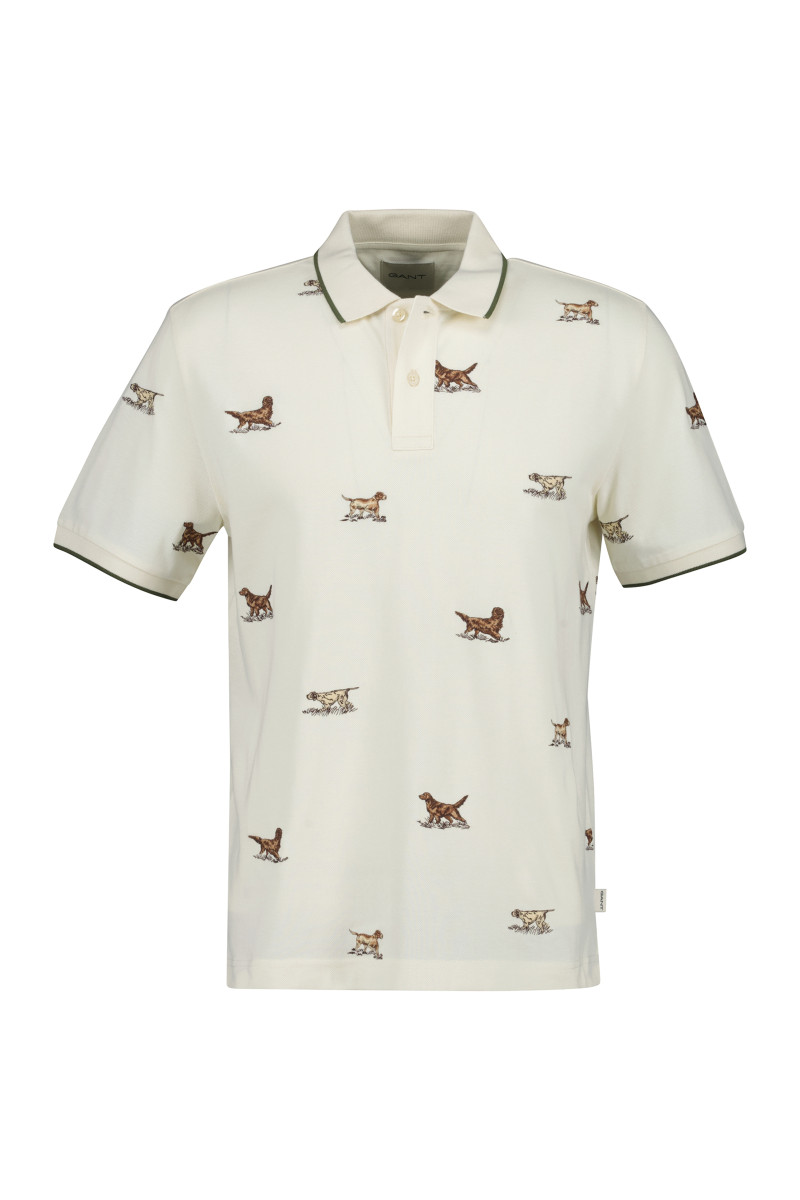 POLOKOŠEĽA GANT EMBROIDERED SS POLO CREAM