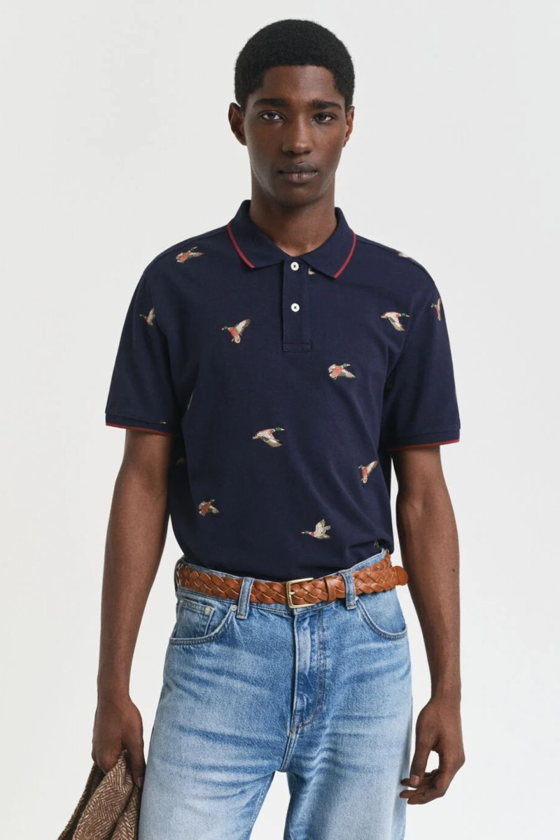 POLOKOŠEĽA GANT EMBROIDERED SS POLO EVENING BLUE