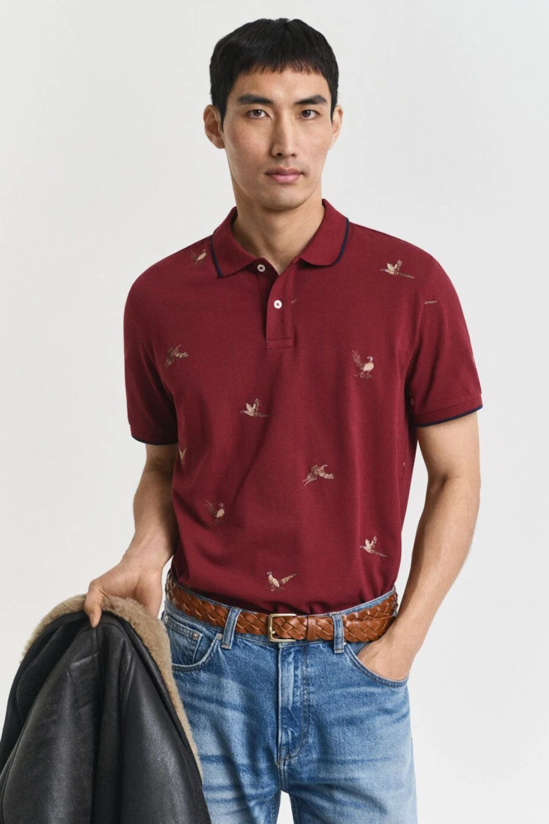 E-shop POLOKOŠILE GANT EMBROIDERED SS POLO PLUMPED RED