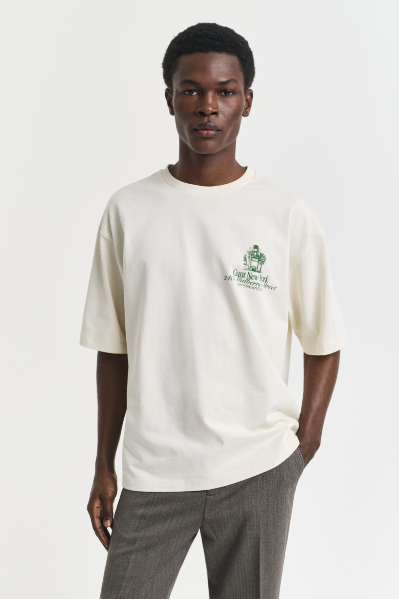 TRIČKO GANT GRAPHIC T-SHIRT CREAM