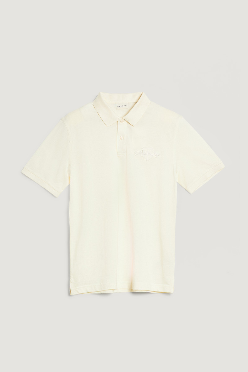 E-shop POLOKOŠILE GANT REG TONAL SHIELD SS POLO CREAM