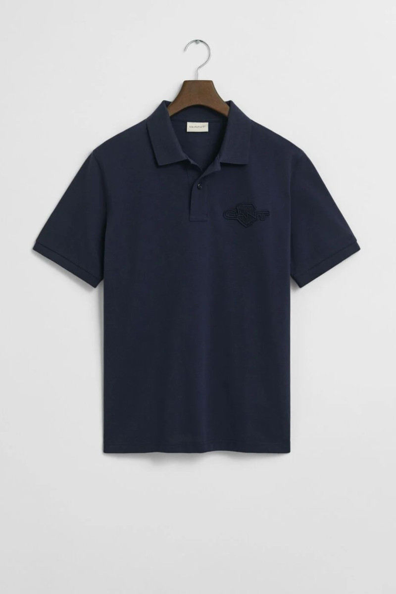 E-shop POLOKOŠILE GANT REG TONAL SHIELD SS POLO EVENING BLUE