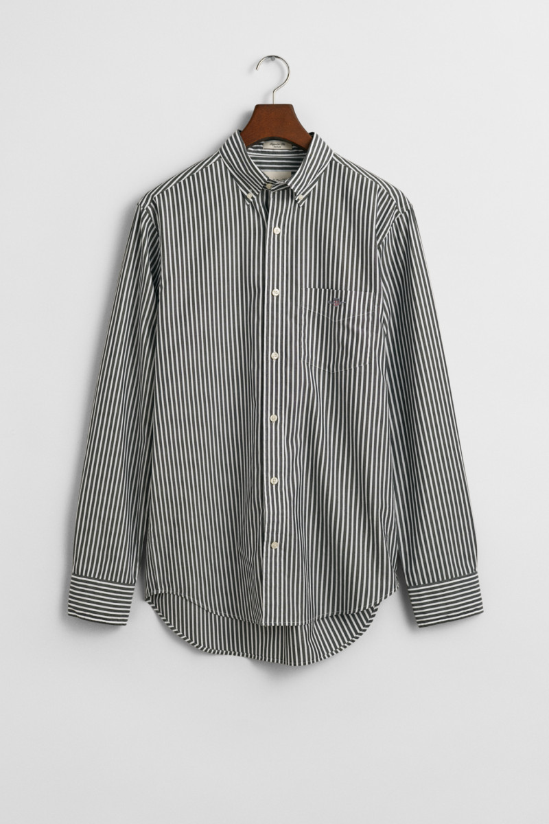 KOŠEĽA GANT REG CLASSIC POPLIN STRIPE SHIRT BLACK