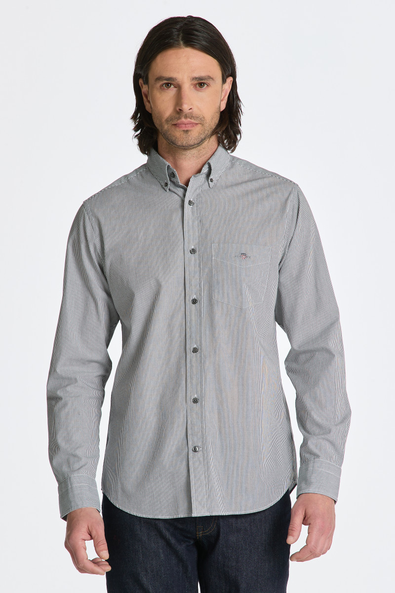 KOŠILE GANT REG CLASSIC POPLIN BANKER SHIRT BLACK