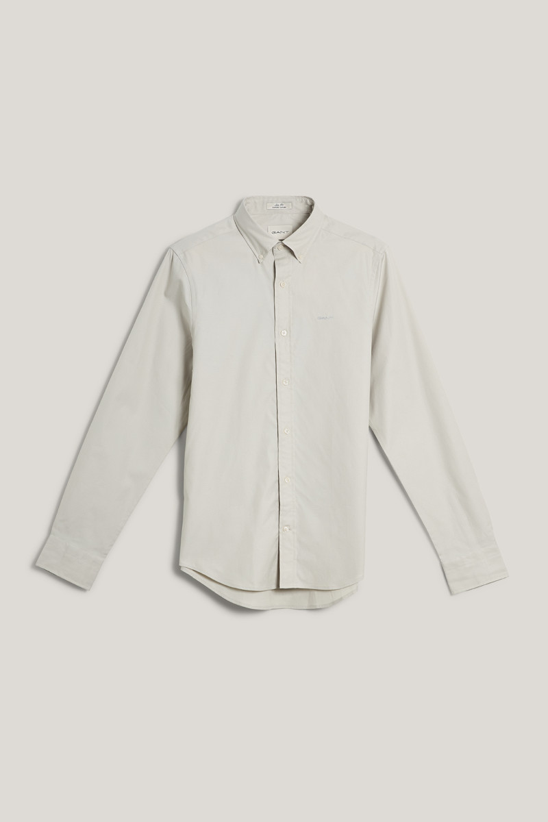 E-shop KOŠILE GANT SLIM PINPOINT OXFORD SHIRT GREIGE