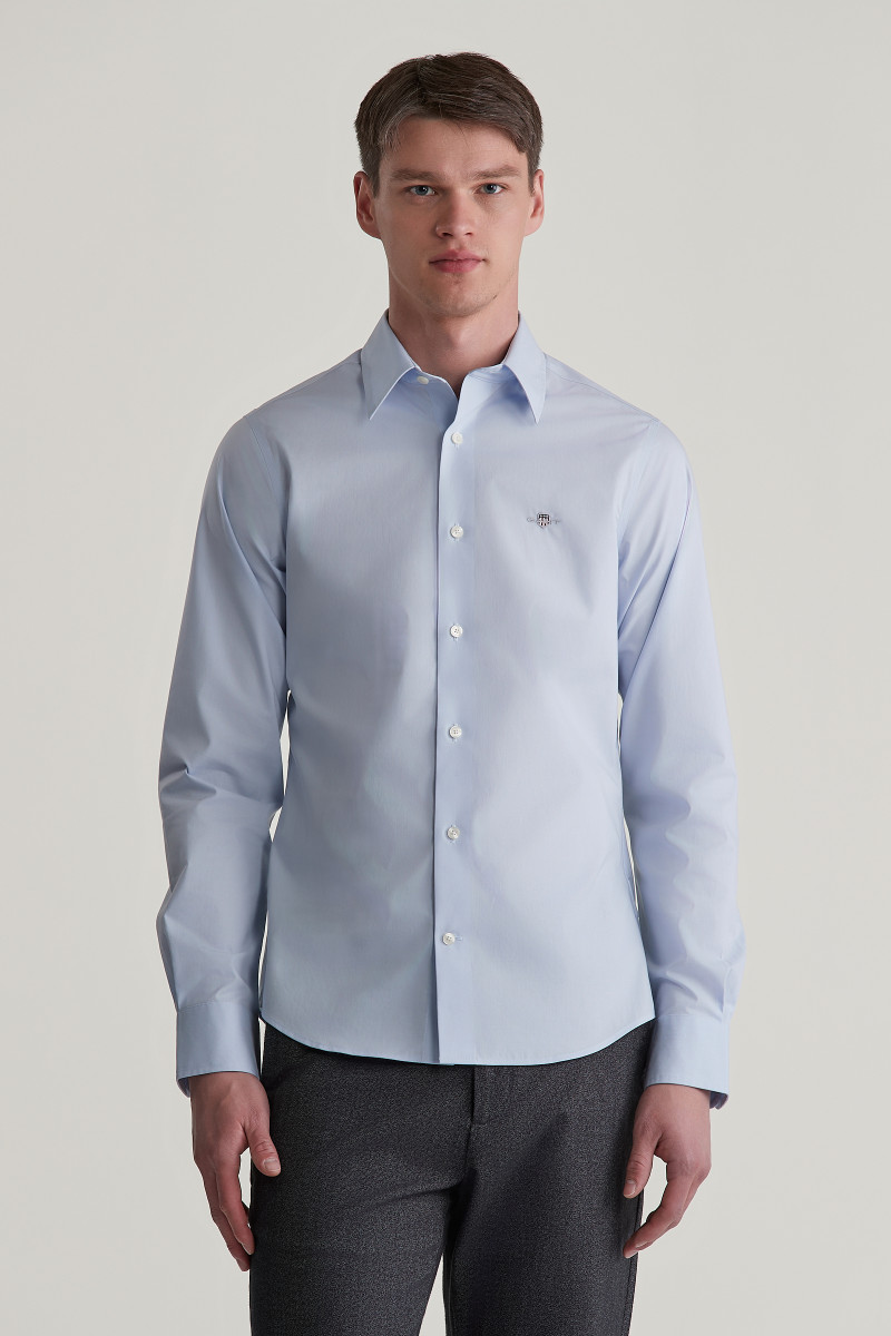 KOŠILE GANT SLIM STRETCH POPLIN SHIRT LIGHT BLUE