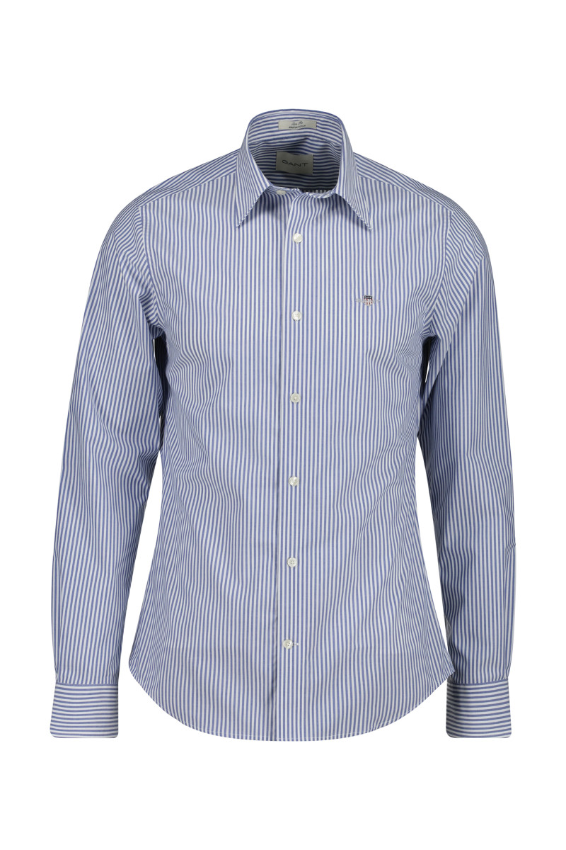 KOŠILE GANT SLIM STRETCH POPLIN STRIPED SHIRT COLLEGE BLUE