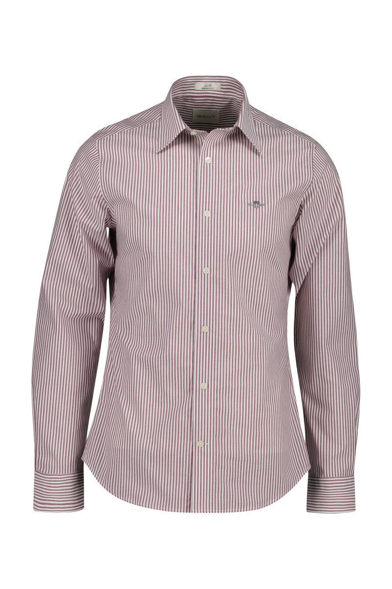 E-shop KOŠILE GANT SLIM STRETCH POPLIN STRIPED SHIRT PLUMPED RED