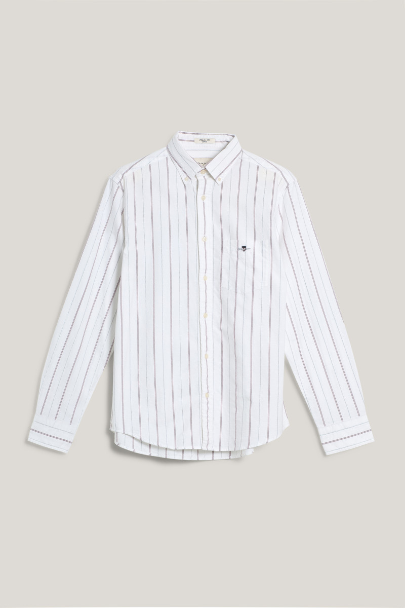 KOŠEĽA GANT REG CLASSIC OXFORD STRIPE SHIRT WHITE