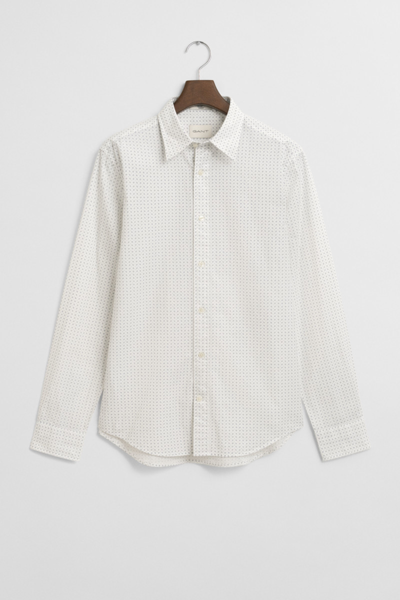 KOŠEĽA GANT REG MICRO PRINT SHIRT EGGSHELL