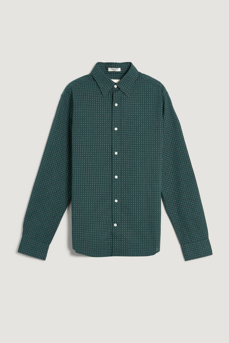 E-shop KOŠILE GANT REG MICRO PRINT SHIRT TARTAN GREEN
