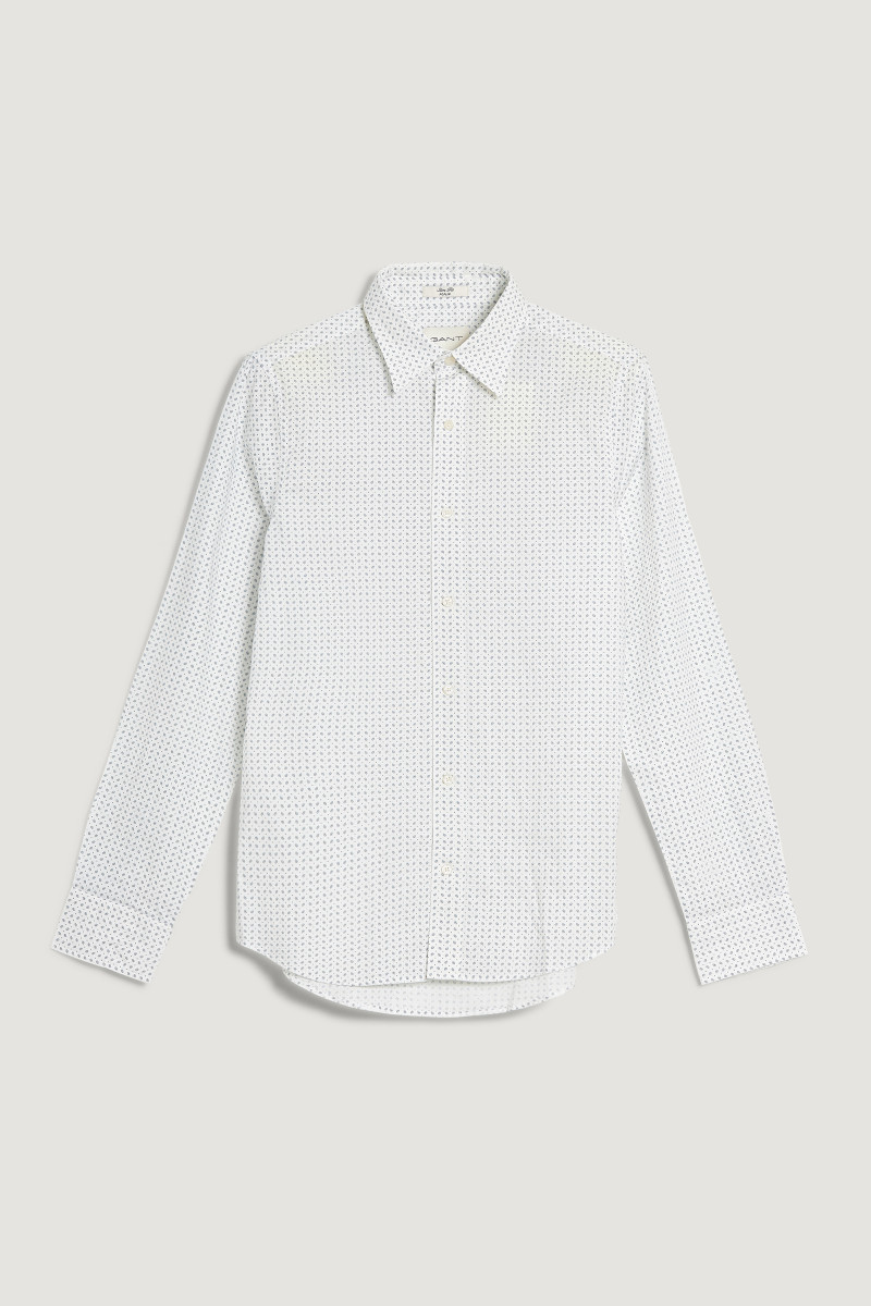 E-shop KOŠILE GANT SLIM MICRO PRINT SHIRT EGGSHELL