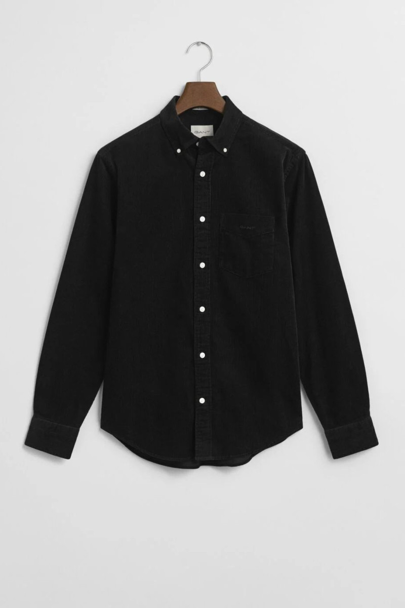 KOŠILE GANT REG CORDUROY SHIRT BLACK