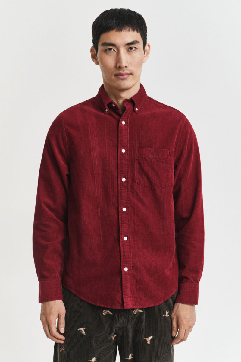 E-shop KOŠILE GANT REG CORDUROY SHIRT PLUMPED RED
