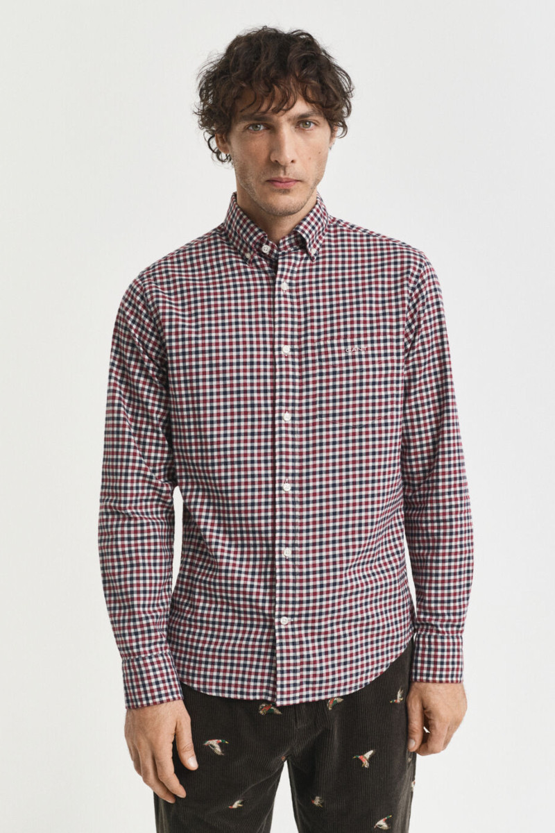 KOŠILE GANT REG TWILL GINGHAM SHIRT PLUMPED RED