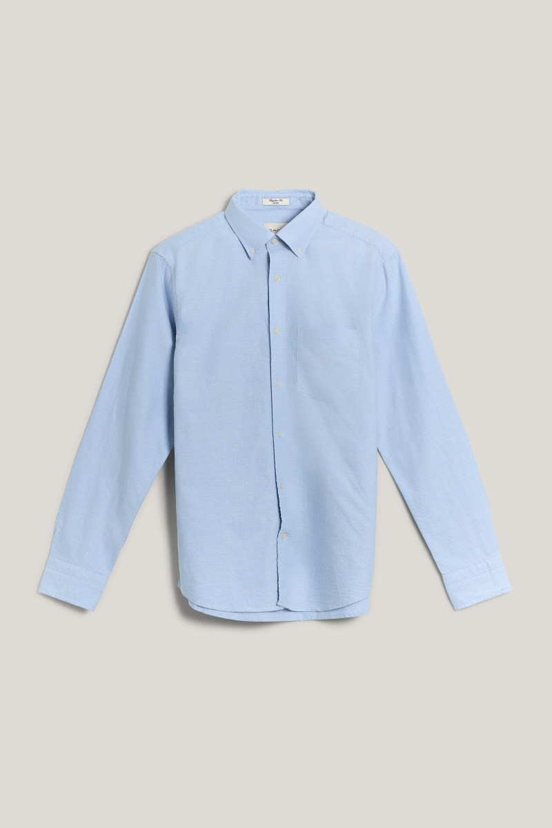 E-shop KOŠILE GANT REG OXFORD DOBBY DOT SHIRT LIGHT BLUE