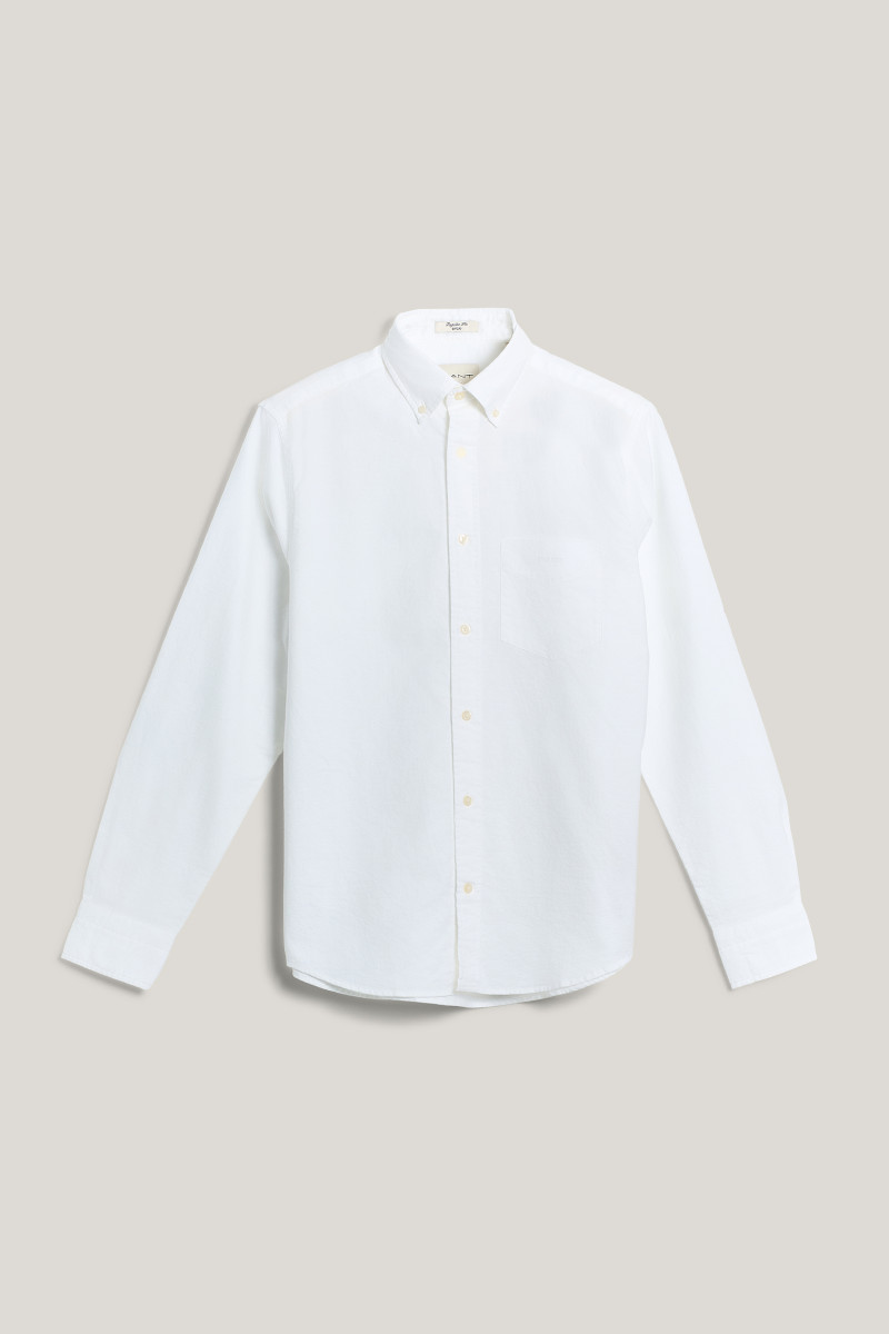 E-shop KOŠILE GANT REG OXFORD DOBBY DOT SHIRT WHITE