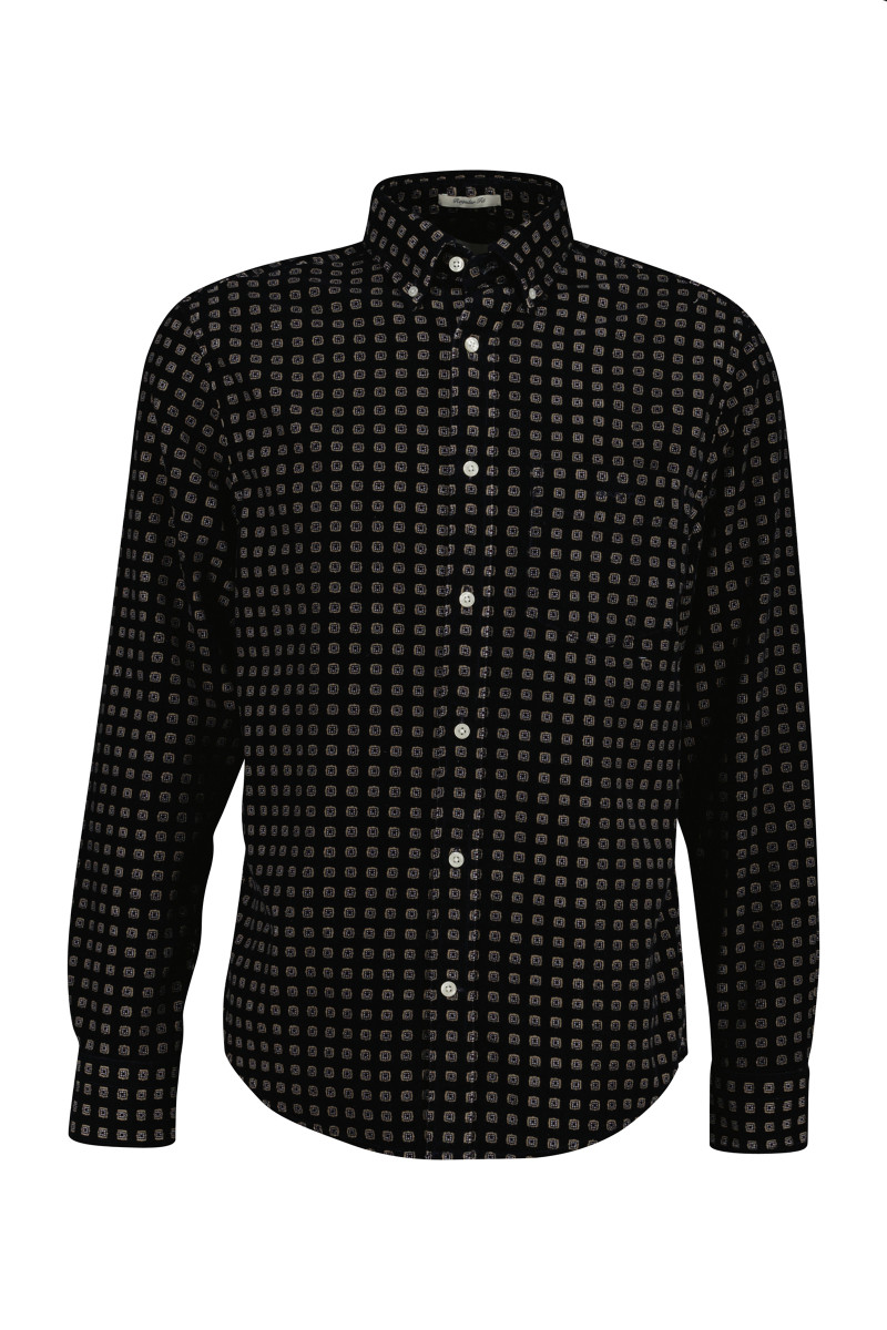 KOŠEĽA GANT REG AOP PRINT CORDUROY SHIRT EVENING BLUE