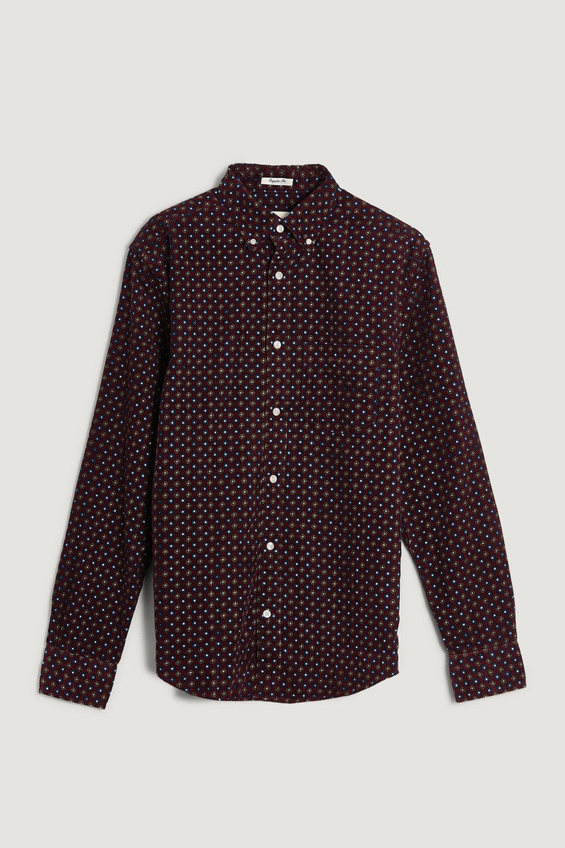 KOŠILE GANT REG AOP PRINT CORDUROY SHIRT PLUMPED RED