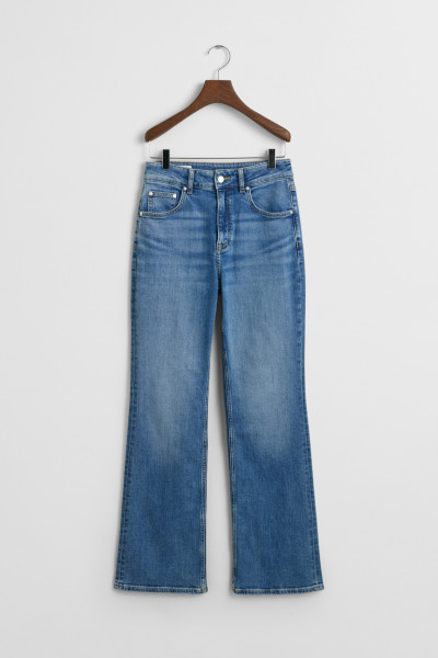 DŽÍNY GANT SLIM FLARE JEANS - Fotografie č. 1