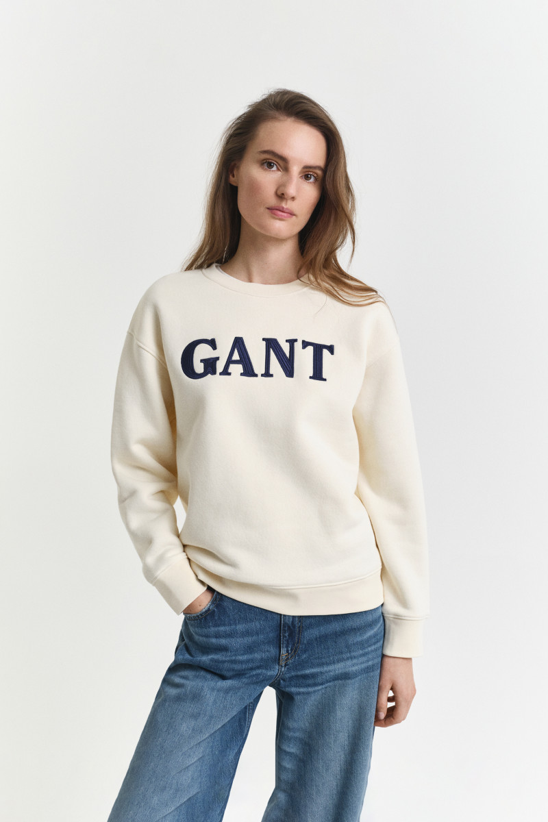 MIKINA GANT GRAPHIC C-NECK SWEAT CREAM