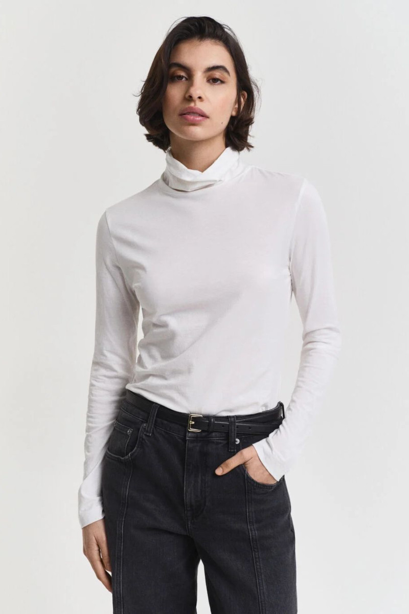 E-shop ROLÁK GANT LIGHT COTTON LS TURTLENECK EGGSHELL
