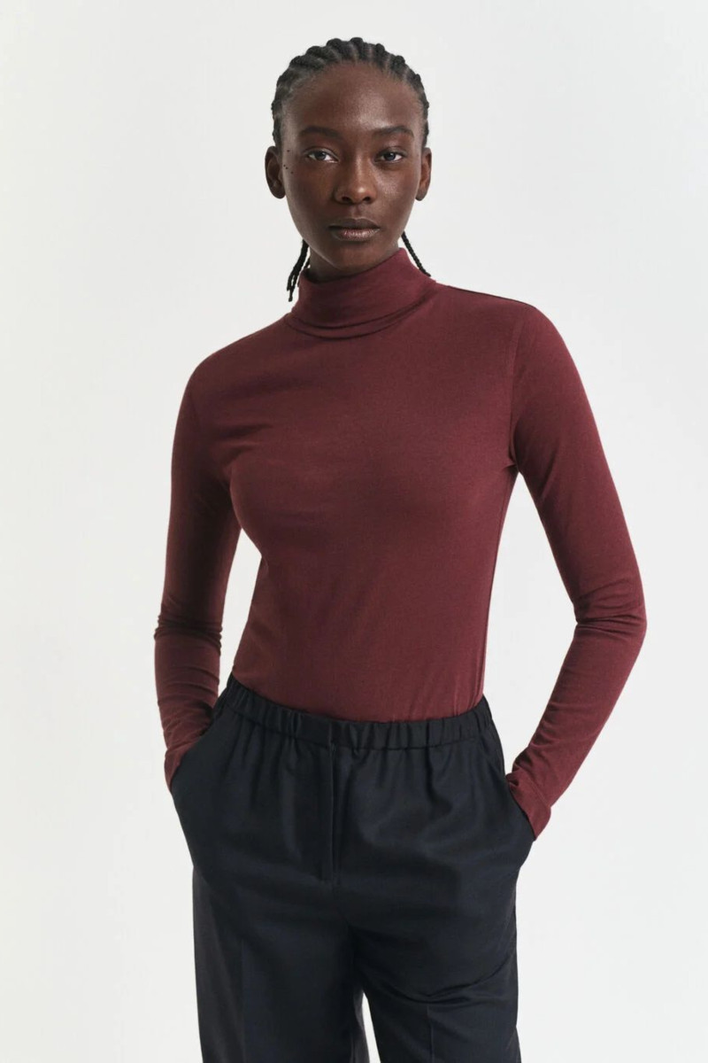 E-shop ROLÁK GANT LIGHT COTTON LS TURTLENECK PLUM WINE