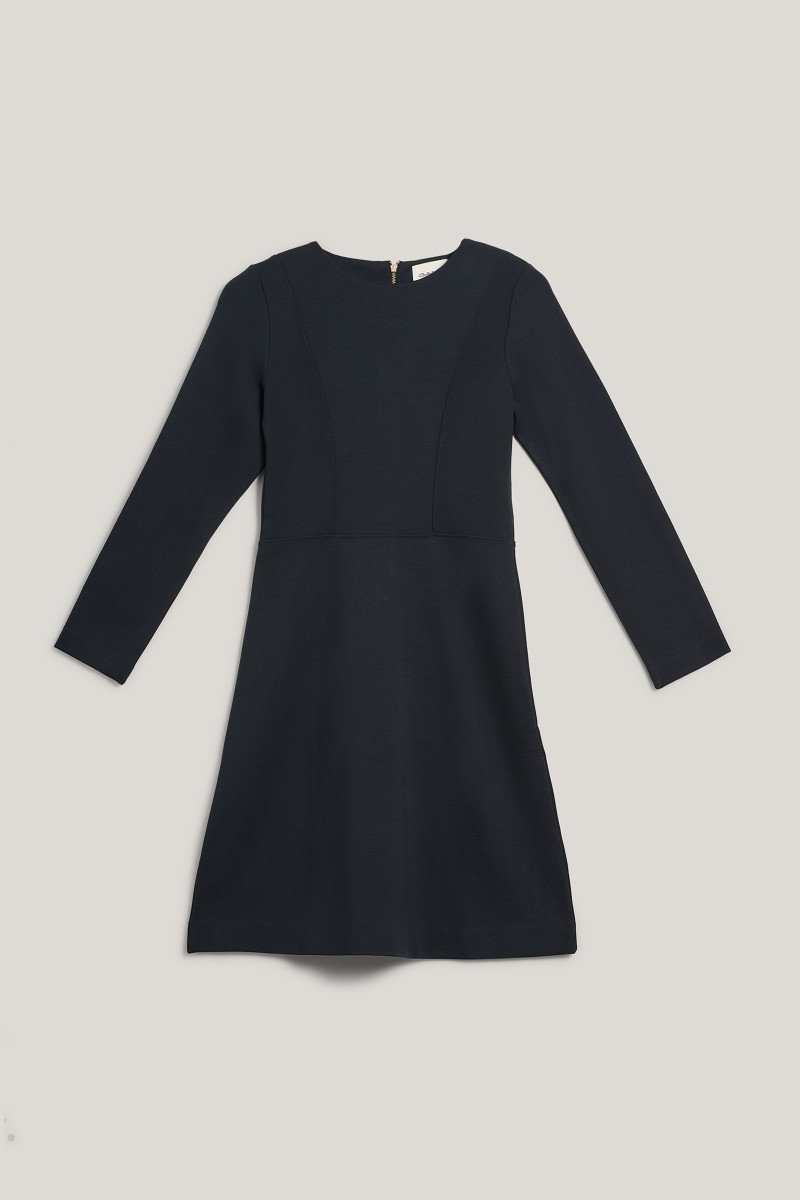 ŠATY GANT FIT AND FLARE JERSEY DRESS BLACK