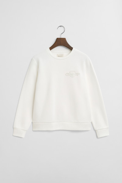 売れ筋商品|||ガント パーカー・スウェットシャツ レディース アウター TONAL SHIELD HOODIE - Sweatshirt - eggshell Tonal Shield Zip Hoodie - GANT