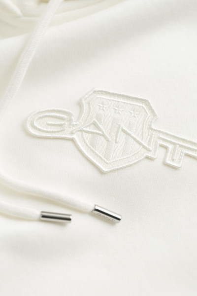 MIKINA GANT REG TONAL SHIELD HOODIE EGGSHELL | GANT CZ