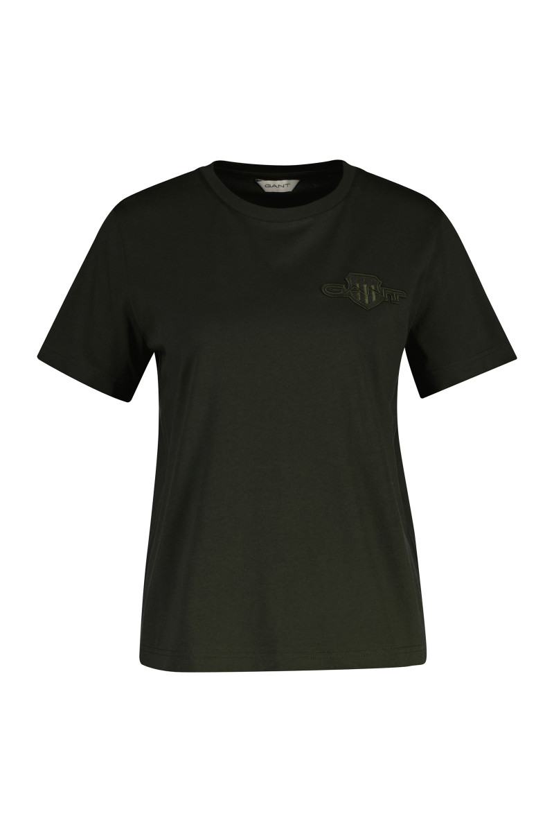 E-shop TRIČKO GANT REG TONAL SHIELD SS T-SHIRT GREEN LAGOON