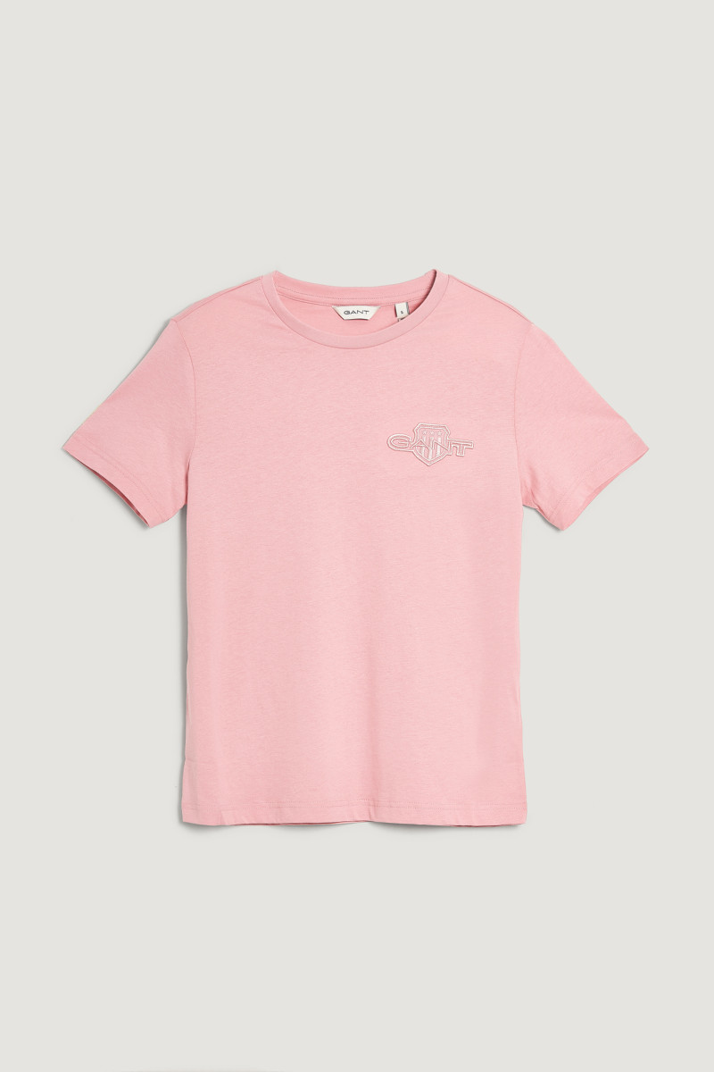 E-shop TRIČKO GANT REG TONAL SHIELD SS T-SHIRT SUMMER ROSE