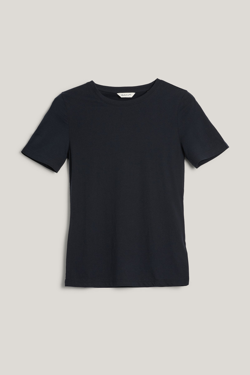 TRIČKO GANT LIGHT COTTON SS T-SHIRT BLACK