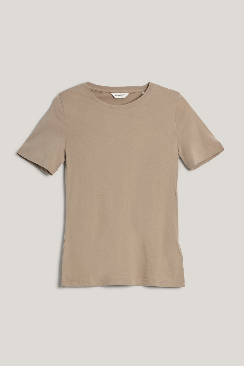 E-shop TRIČKO GANT LIGHT COTTON SS T-SHIRT TAUPE BEIGE