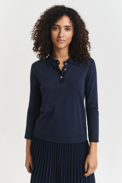 PÓLÓ GANT REG SEAMLESS BUTTON LS POLO - Kép 1