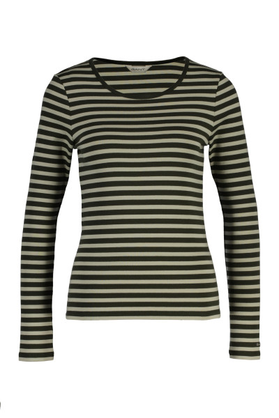 PÓLÓ GANT SLIM STRIPED RIBBED LS T-SHIRT - Kép 1