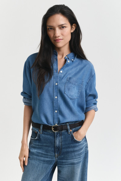 KOŠILE GANT REL INDIGO SHIRT - Fotografie č. 1