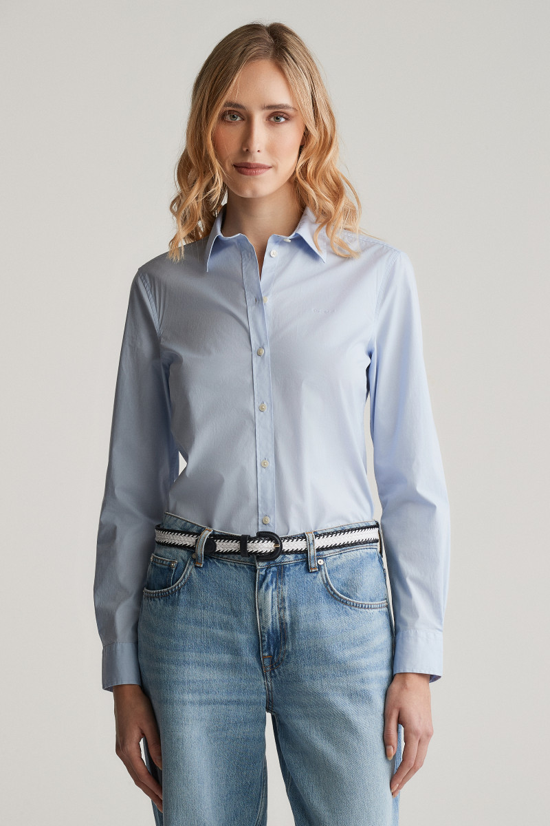 KOŠILE GANT SLIM POPLIN SOLID SHIRT LIGHT BLUE
