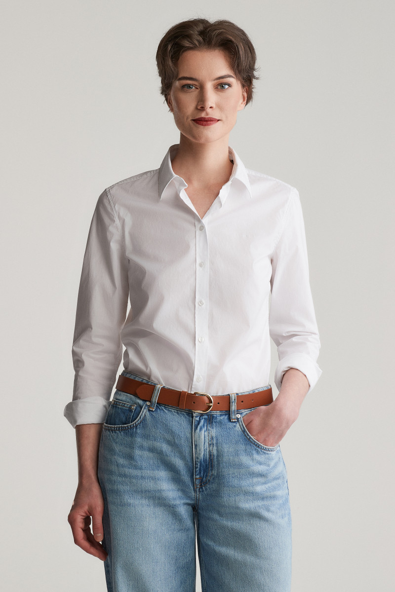 E-shop KOŠILE GANT SLIM POPLIN SOLID SHIRT WHITE