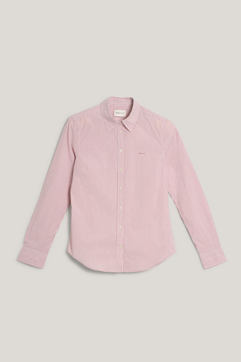 KOŠEĽA GANT SLIM STRIPED POPLIN SHIRT FADED BRICK
