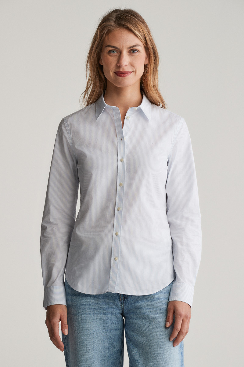 E-shop KOŠILE GANT SLIM STRIPED POPLIN SHIRT LIGHT BLUE