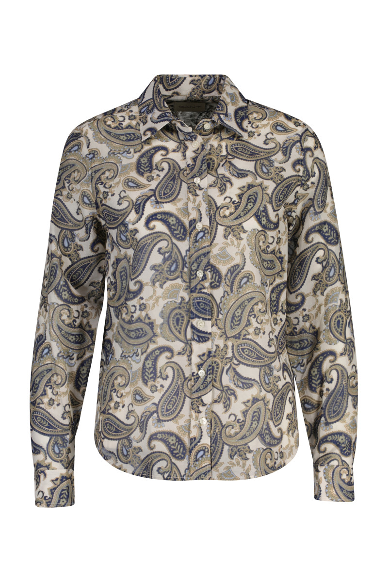 KOŠILE GANT REG PAISLEY COT SILK SHIRT PERSIAN BLUE